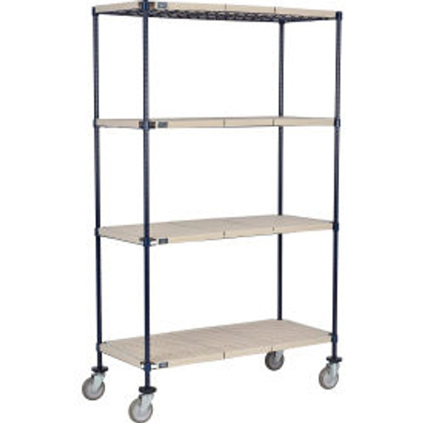 Nexel 4 Shelf Truck, Nexelite, 42"W x 21"D x 60"H, Polyurethane Swivel Casters