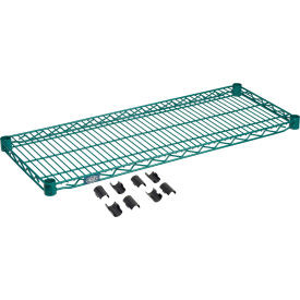 Nexel S1436G Poly-Green Epoxy Wire Shelf 36"W x 14"D