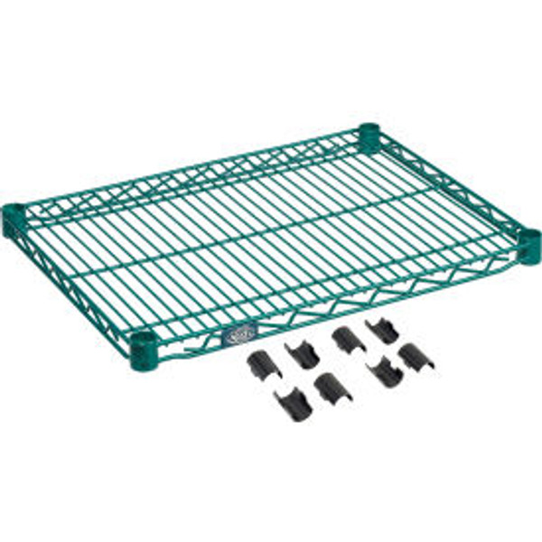 Nexel S1824G Poly-Green Epoxy Wire Shelf 24"W x 18"D