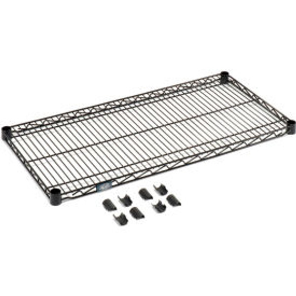 Nexel S1842B Black Epoxy Wire Shelf 42"W x 18"D
