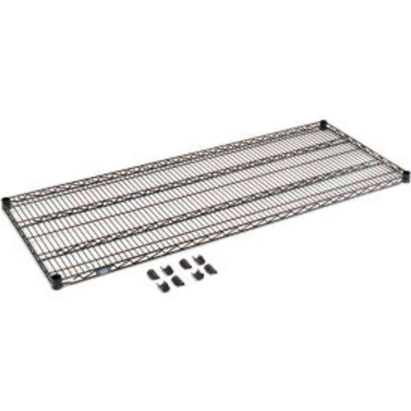Nexel S2472B Black Epoxy Wire Shelf 72"W x 24"D