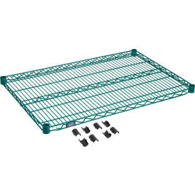Nexel S2436G Poly-Green Epoxy Wire Shelf 36"W x 24"D