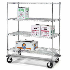 Nexel E-Z Adjust Wire Shelf Truck, 1600 lb. Capacity, 60"L x 18"W x 70"H