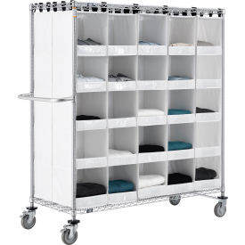 Nexel Stock Picking Truck, Back To Back, 50 Cells, 60"L x 24"W x 69"H, White