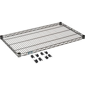 Nexel S2136B Black Epoxy Wire Shelf 36"W x 21"D