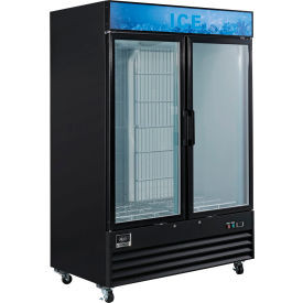 Nexel Ice Merchandiser, 2 Swing Glass Doors, 45 Cu. Ft.