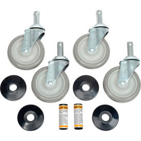 Nexel Stem Casters Set of (4) 5" Polyurethane Wheel 1200 Lb. Capacity