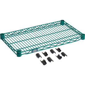Nexel S1424G Poly-Green Epoxy Wire Shelf 24"W x 14"D