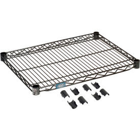 Nexel S1824B Black Epoxy Wire Shelf 24"W x 18"D