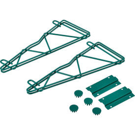 Nexel Poly-Green, Fixed Single Shelf Wall Mount Bracket, 14"D