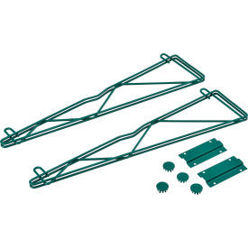 Nexel Poly-Green, Fixed Single Shelf Wall Mount Bracket, 24"D