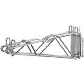 Nexel Silver Epoxy, Fixed Double Shelf Wall Mount Bracket, 21"D