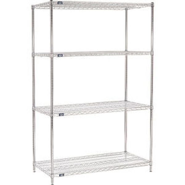 Nexel ESD, 5 Tier, Wire Shelving Starter Unit, 24"W x 18"D x 74"H