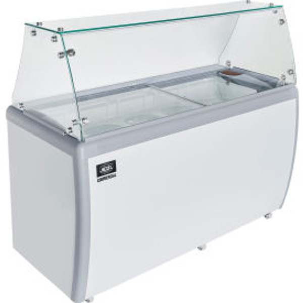 Nexel Ice Cream Dipping Cabinet w/ Sneeze Guard Cover, 60"W