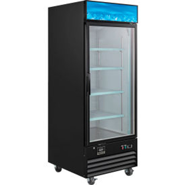 Nexel Merchandiser Freezer, Glass Door, 23 Cu. Ft., Black