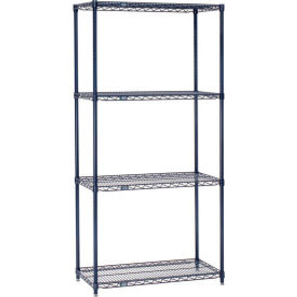 Nexel Nexelon, 5 Tier, Wire Shelving Starter Unit, 42"W x 18"D x 63"H