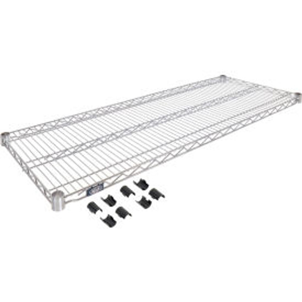 Nexel S1424S Stainless Steel Wire Shelf 24"W x 14"D