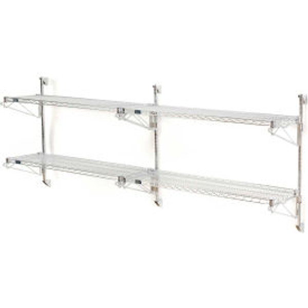 Nexel Chrome Wall Mount Wire Shelving 30"W x 24"D x 34"H 2 - Shelf Add-On