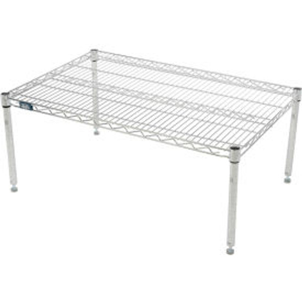 Nexelate Silver Epoxy Wire Dunnage Rack - 24"W x 24"D x 14"H