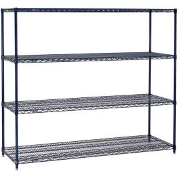 Nexel Nexelon, 5 Tier, Wire Shelving Starter Unit, 54"W x 24"D x 74"H