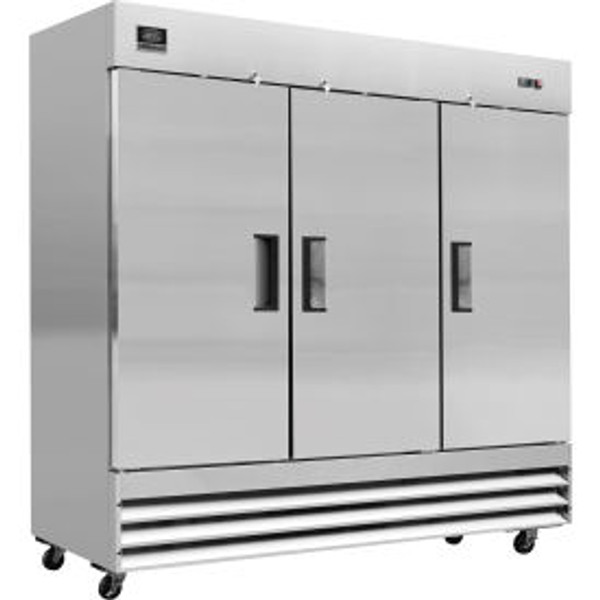 Nexel Commercial Reach-In Refrigerator, 3 Solid Doors, 72 Cu. Ft