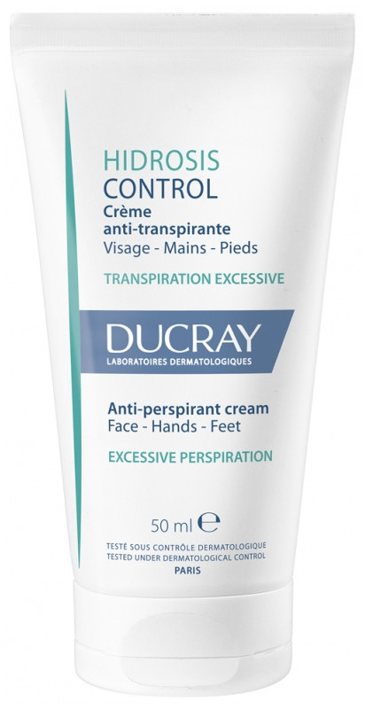 Ducray Hidrosis Control Antiperspirant Cream FaceHandsFeet 50ml Steych