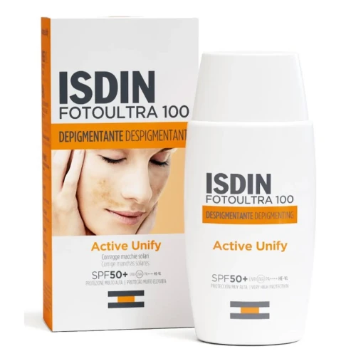 ISDIN FotoUltra 100 ACTIVE UNIFY Sunscreen SPF50+ Fusion Fluid - 50ml