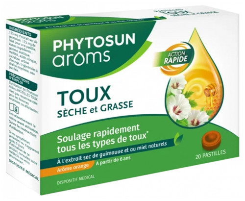 Phytosun Arôms Dry and Grassy Cough Lozenges 20 Lozenges Phytosun Arôms Dry and Grassy Cough Lozenges 20 Lozenges