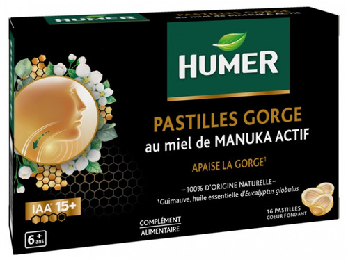 Humer Manuka Honey Throat Lozenges 16 Lozenges Humer Manuka Honey Throat Lozenges 16 Lozenges