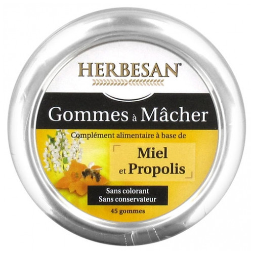 Herbesan Propolis Honey Gums to Chew 45 Gums Herbesan Propolis Honey Gums to Chew 45 Gums