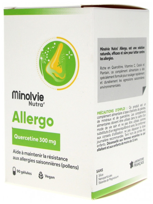 Minolvie Nutra ' Allergo 90 Vegetable Capsules Minolvie Nutra ' Allergo 90 Vegetable Capsules