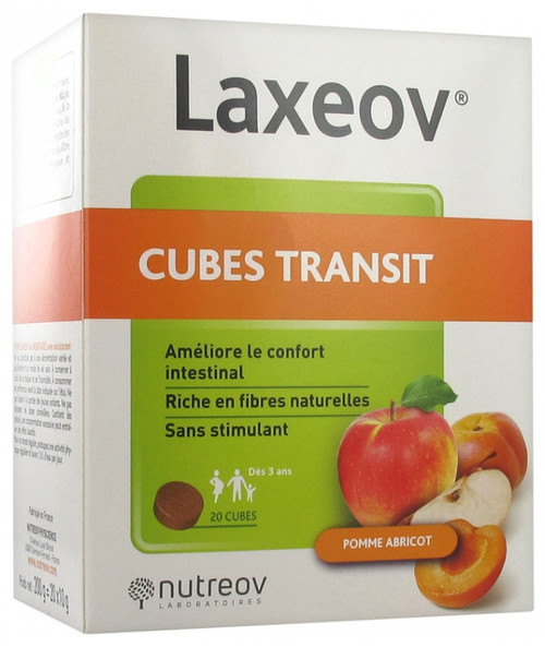 Nutreov Laxeov Transit Squares 20 Squares - Taste: Apple Apricot