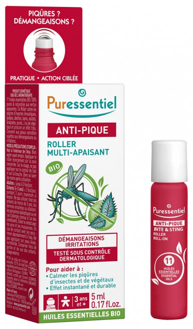 Puressentiel Anti-Sting Multi-Soothing Roller Organic 5ml Puressentiel Anti-Sting Multi-Soothing Roller Organic 5ml