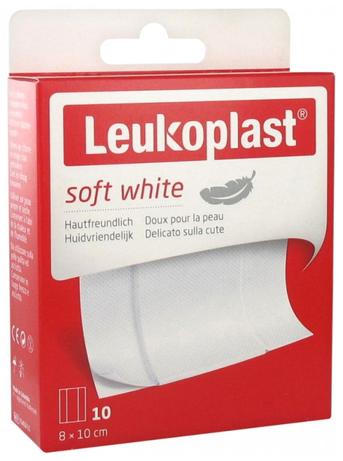 Essity Leukoplast Soft White 10 Dressings 8 x 10cm Essity Leukoplast Soft White 10 Dressings 8 x 10cm