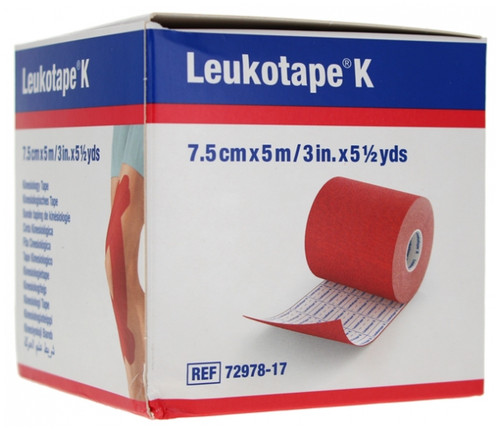 Essity Leukotape K Elastic Adhesive Tape 7.5cm x 5m - Colour: Red Essity Leukotape K Elastic Adhesive Tape 7.5cm x 5m - Colour: Red