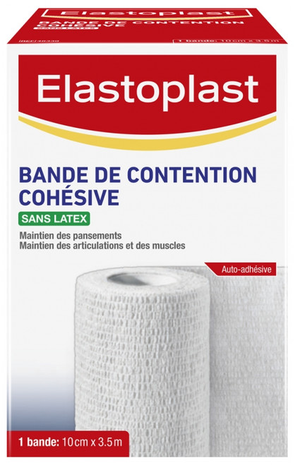Elastoplast Cohesive Compression Bandage 10cm x 3,5m - Colour: White Elastoplast Cohesive Compression Bandage 10cm x 3,5m - Colour: White