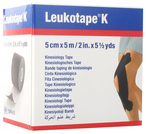 Essity Leukotape K Taping Kinesiology Tape 5cm x 5m - Colour: Black Essity Leukotape K Taping Kinesiology Tape 5cm x 5m - Colour: Black