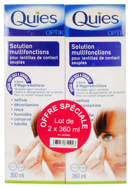 Quies Optik Multifunctions Solution 2 x 360ml Quies Optik Multifunctions Solution 2 x 360ml