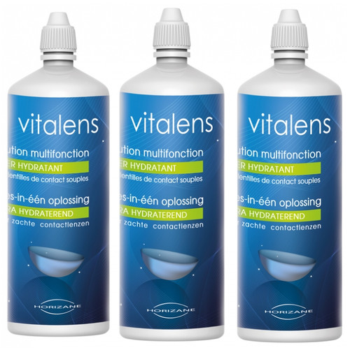 Vitalens Multipurpose Solution for Supple Contact Lenses 3 x 360ml Vitalens Multipurpose Solution for Supple Contact Lenses 3 x 360ml