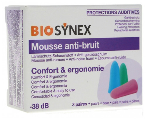 Biosynex Ear Protection Foam 3 Pairs Biosynex Ear Protection Foam 3 Pairs