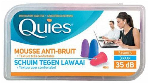 Quies Anti-Noise Foam 3 Pairs - Colour: Disco Quies Anti-Noise Foam 3 Pairs - Colour: Disco