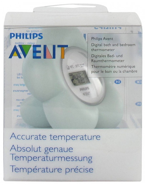 Avent Digital Bath and Bedroom Thermometer - Colour: White Avent Digital Bath and Bedroom Thermometer - Colour: White