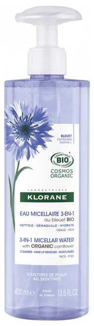 Klorane 3in1 Micellar Water with Organic Cornflower 400ml Klorane 3in1 Micellar Water with Organic Cornflower 400ml
