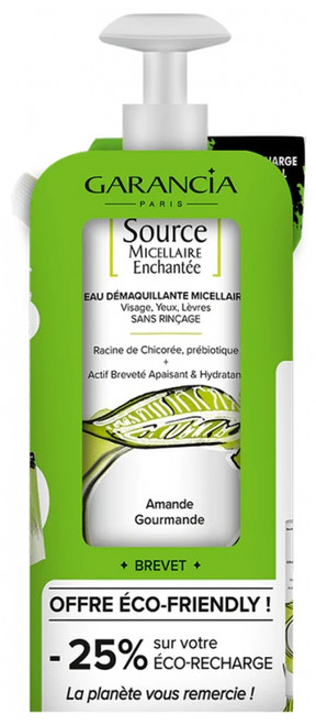 Garancia Source Micellaire Enchantée Micellar Cleansing Water Sweet Almond Eco-Refill 400ml + Eco-Refill 400ml Garancia Source Micellaire Enchantée Micellar Cleansing Water Sweet Almond Eco-Refill 400ml + Eco-Refill 400ml