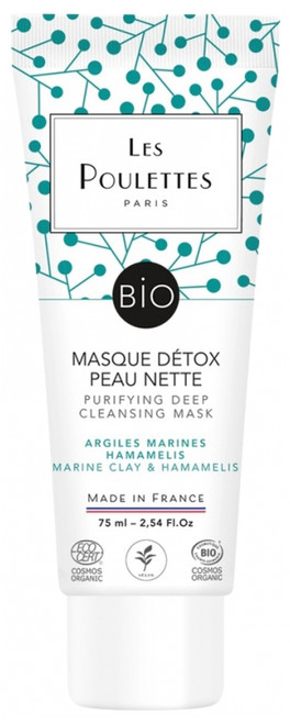 Les Poulettes Paris Purifying Deep Cleansing Mask Marine Clay Organic 75ml
