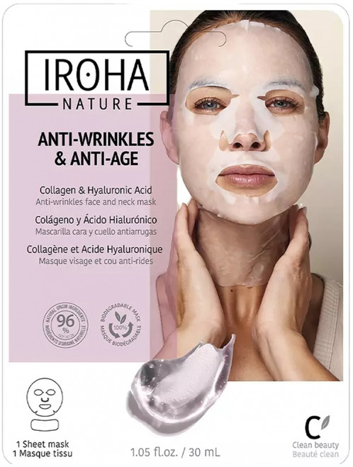Iroha Nature Anti-Wrinkles and Anti-Age Face and Neck Mask 30ml Iroha Nature Anti-Wrinkles and Anti-Age Face and Neck Mask 30ml
