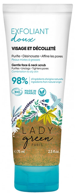 Lady Green Gentle Face and Neck Scrub Organic 75ml Lady Green Gentle Face and Neck Scrub Organic 75ml