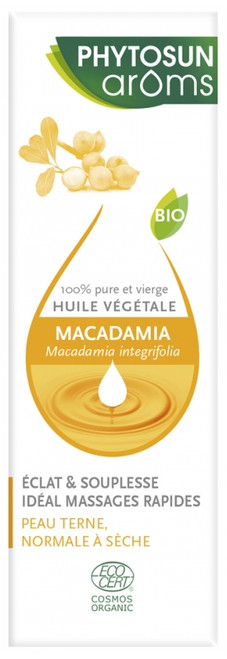 Phytosun Arôms Macadamia Vegetable Oil Organic 50ml Phytosun Arôms Macadamia Vegetable Oil Organic 50ml