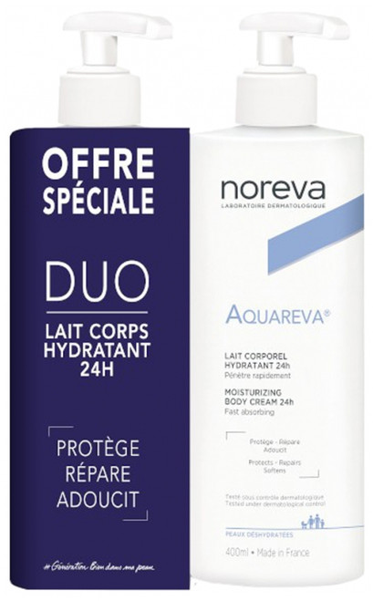 Noreva Aquareva 24H Moisturizing Body Cream 2 x 400ml