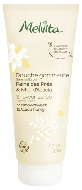 Melvita Shower Scrub Meadowsweet & Acacia Honey 200ml